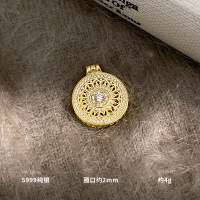 999纯银八宝罗盘仅吊坠个性轻奢时尚创意小众气质重约4g BCZ1912 吊坠一颗