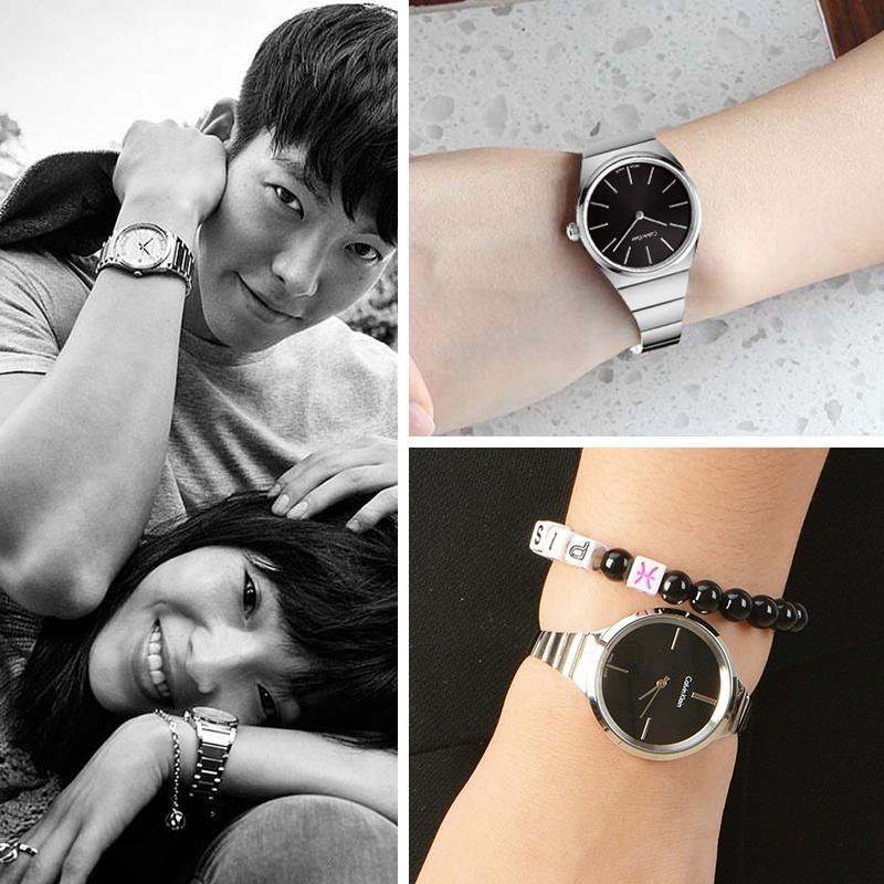 Calvin Klein superme系列钢带女士手表石英表K6C23141