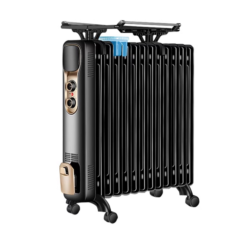 油汀取暖器 家用节能电暖气片室内暖风机 23.5*46*72cm-2000W(黑色11片)