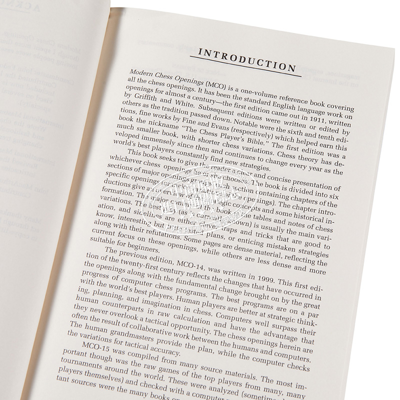[正版]现代国际象棋开局 MCO-15 国际象棋书籍 英文原版 Modern Chess Openings MCO-1高清大图