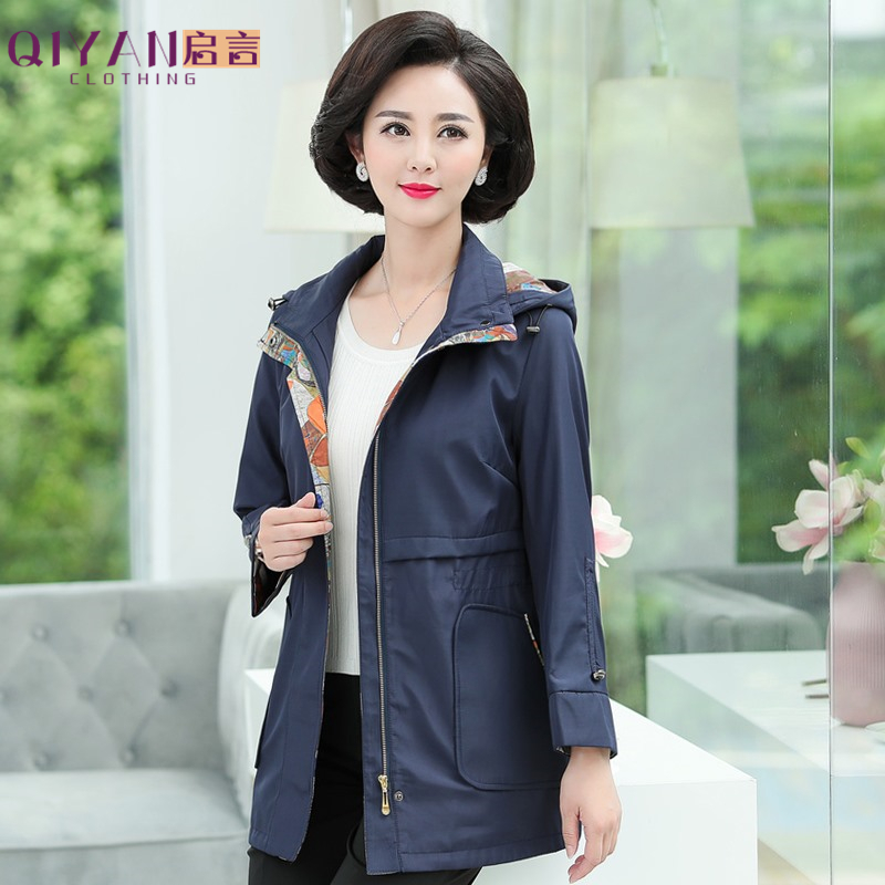 中年女士风衣_风衣外套女中年