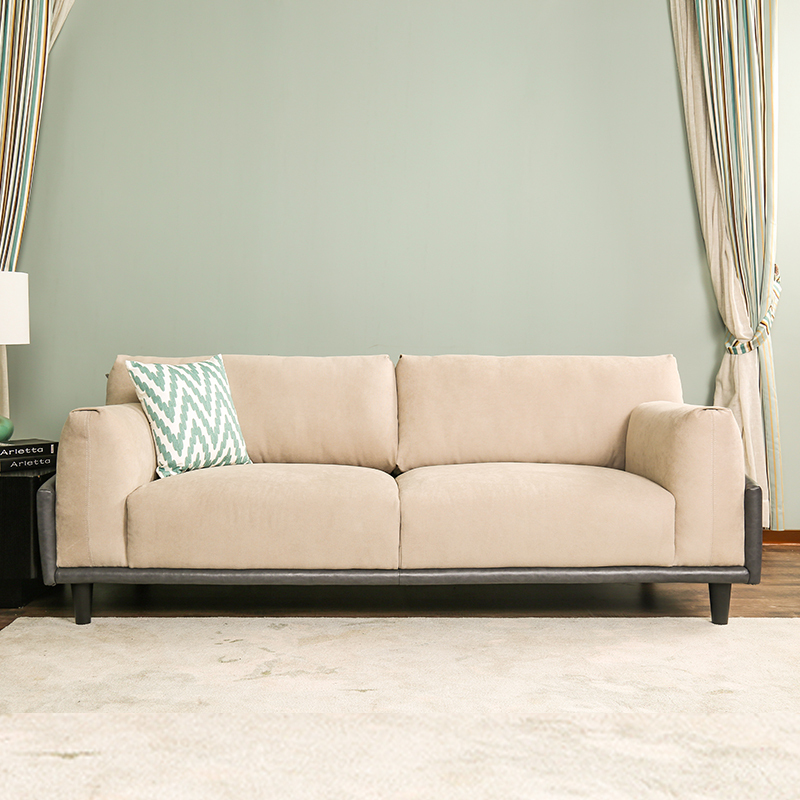 中源北欧布艺沙发小户型简约现代客厅组合双人三人位可拆洗u型