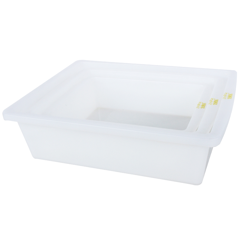 金迪乐白色塑料无盖食品多功能收纳盆高清大图