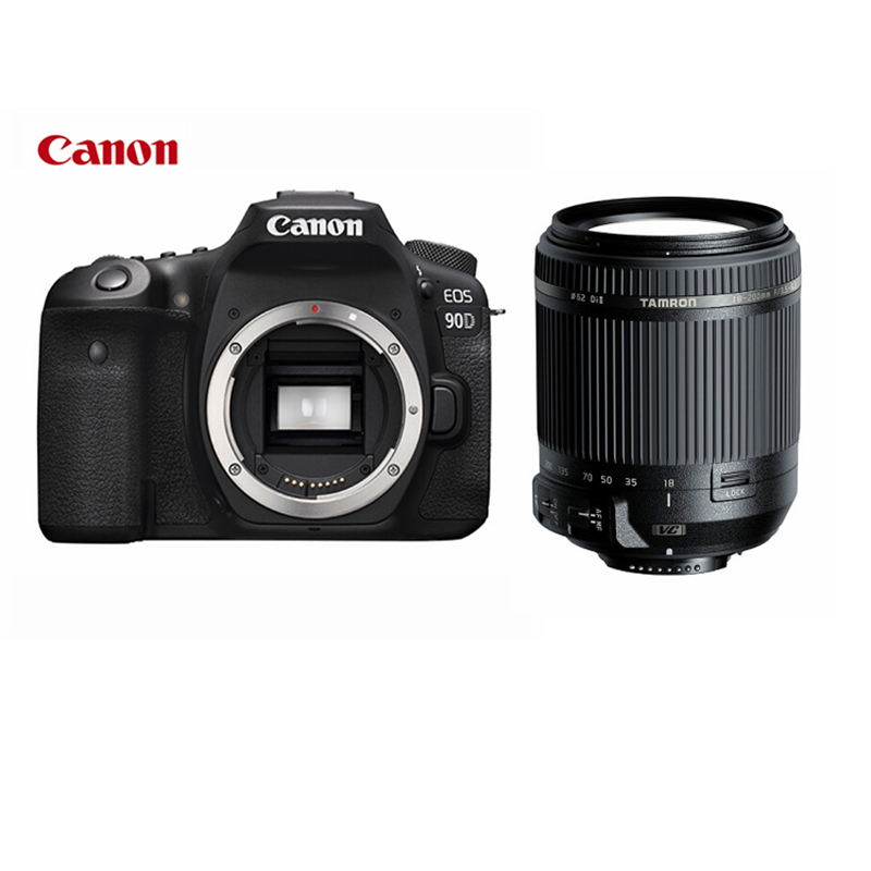 佳能(Canon)EOS 90D含Tamron18-200 镜头 3250万有效像素 广角长焦 一镜走天下