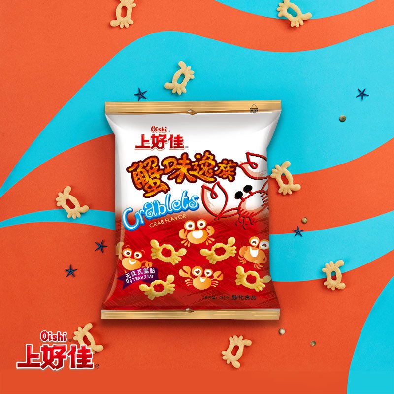 上好佳 蟹味逸族 40g 膨化食品网红办公室休闲零食