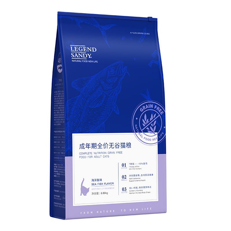 蓝氏(LEGENDSANDY)猫粮七种鱼15磅