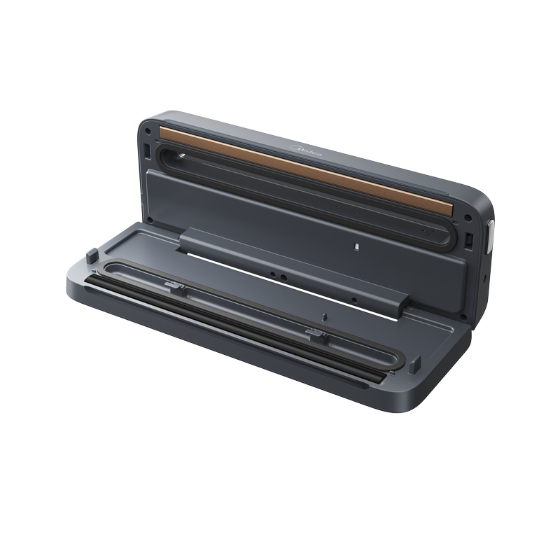 美的(Midea)真空封口机严密封系列7mm超宽封口干湿两用大吸力家用120W食品塑封机 MJ-KF61高清大图