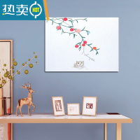 敬平北欧小清新电表箱装饰画电源开关花卉无框皮革隐形画墙壁电闸挂画 宽50CM*高40CM其他类型独立 白飘逸春秋