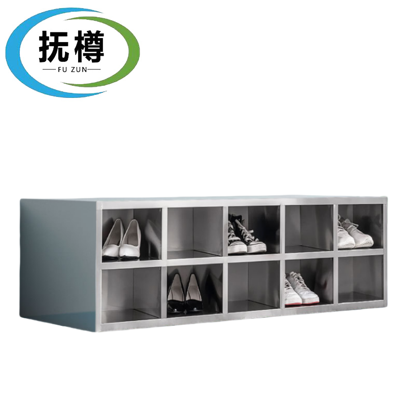 抚樽不锈钢鞋柜20格台高清大图