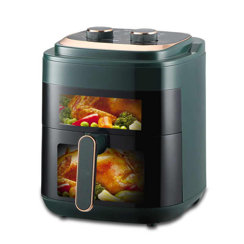 (易采云)苏宁宜品电子空气炸锅23M机械款墨绿色(非电子款)