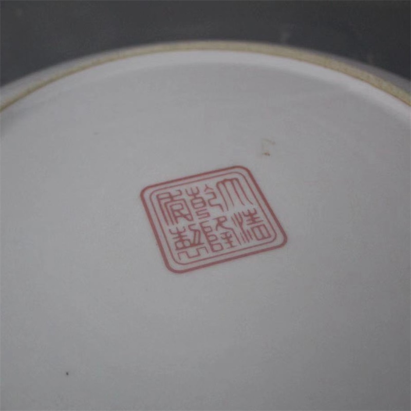 美帮汇景德镇仿古陶瓷乾隆粉彩马到成功八骏图盘子家居装饰展柜客厅摆件高清大图