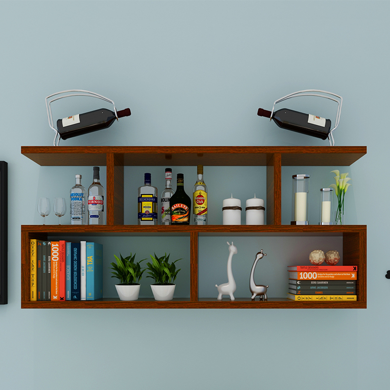 宿舍免打孔墙上书架搁物架多层展示闪电客置物架卧室墙壁柜简约墙面