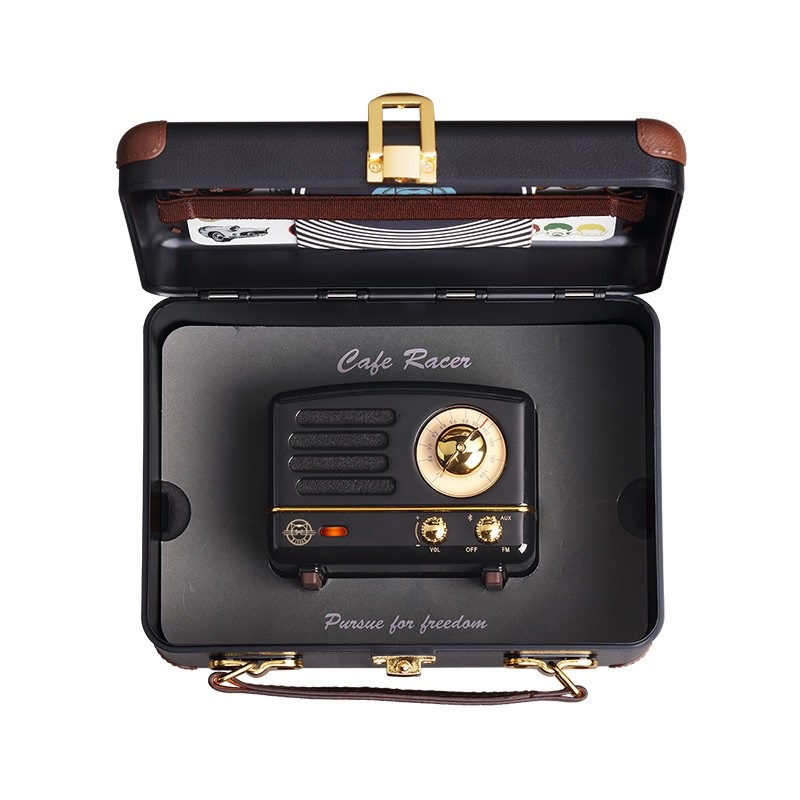 猫王音响猫王小王子OTR复古蓝牙音箱收音机小型生日礼物女生 骑士黑高清大图