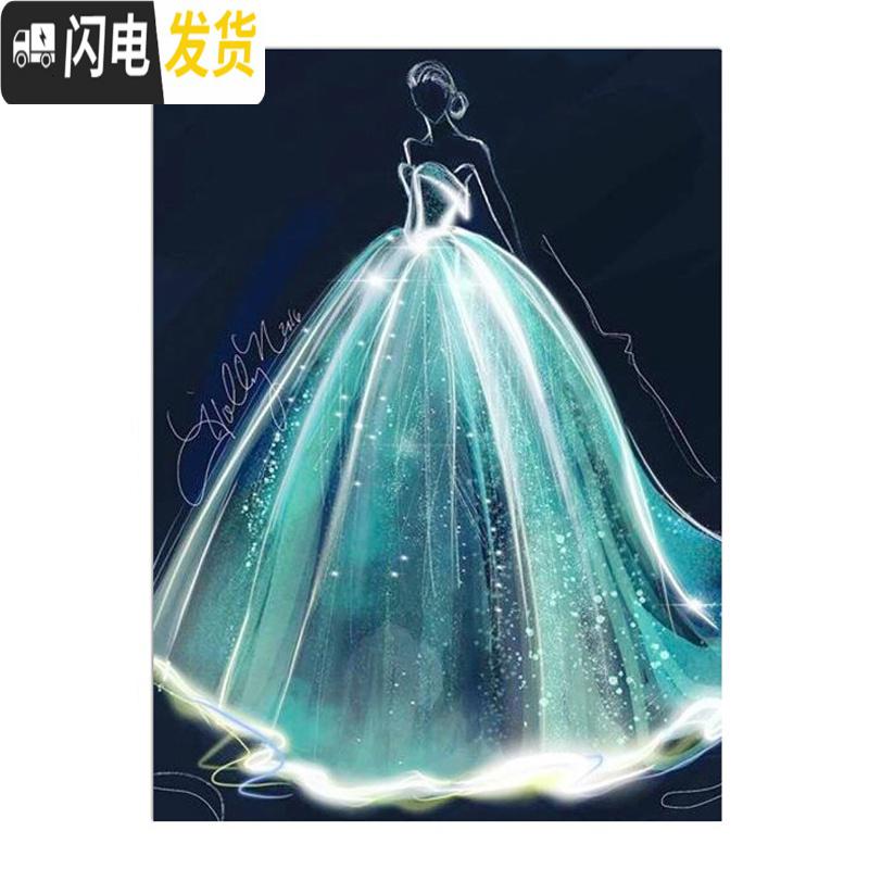 三维工匠蒙娜丽莎2018新款简单十字绣客厅简约现代清新小幅餐厅卧室刺绣线 [赠运险-丝线]47*61厘米[不满意包退]高清大图