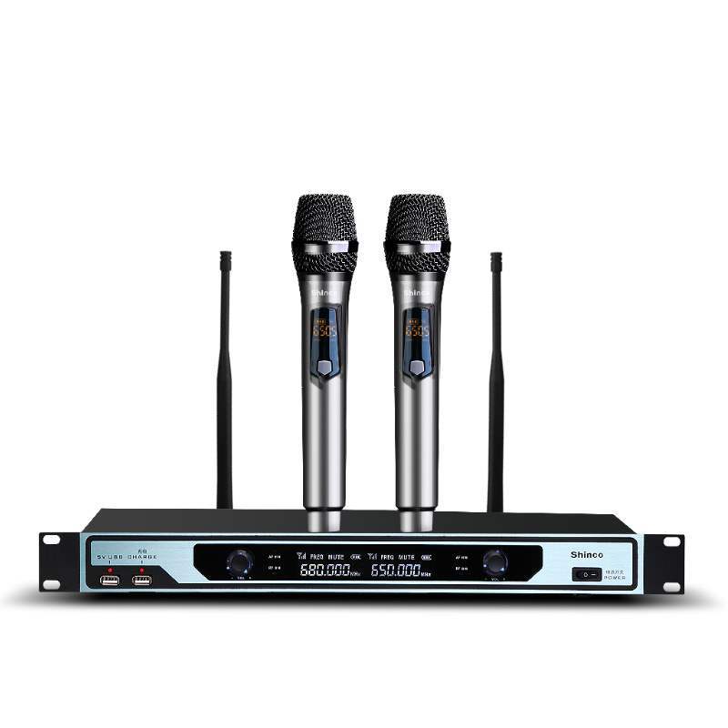 shinco新科u31无线话筒一拖二专业家用舞台会议家庭ktv唱歌演讲婚庆