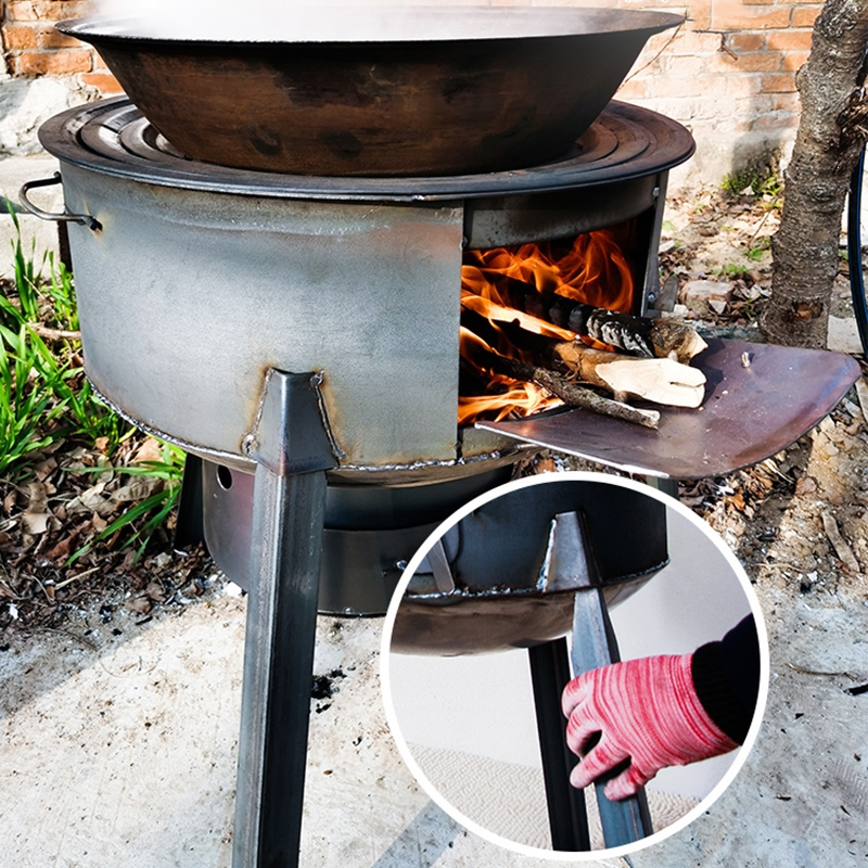 柴火灶家用农村柴火炉烧木柴闪电客移动灶台大锅台新式户外野营炉子地