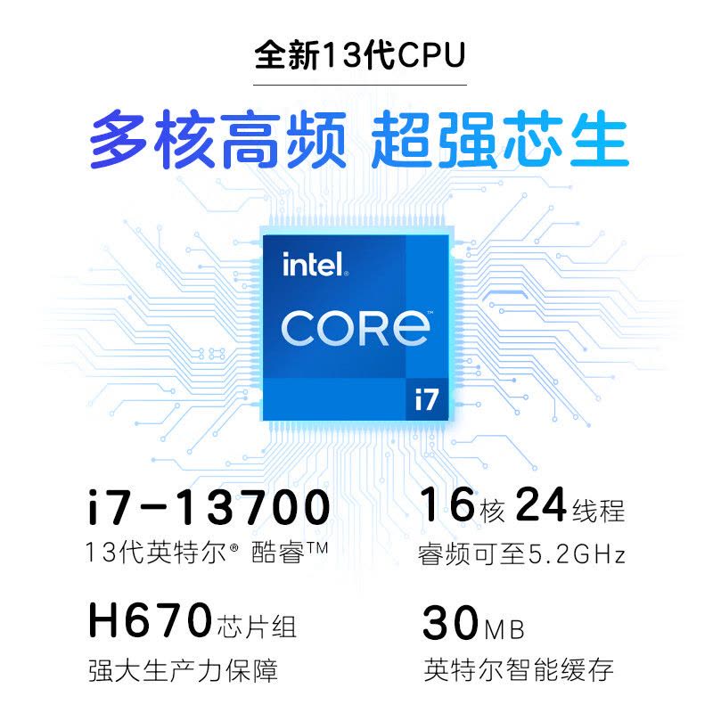 惠普(HP)星Box 电脑主机 商务办公台式机(i7-13700 32G内存 1TB机械+512GB固态 WiFi Win11 注册五年上门)升级版+23.8英寸显示器图片