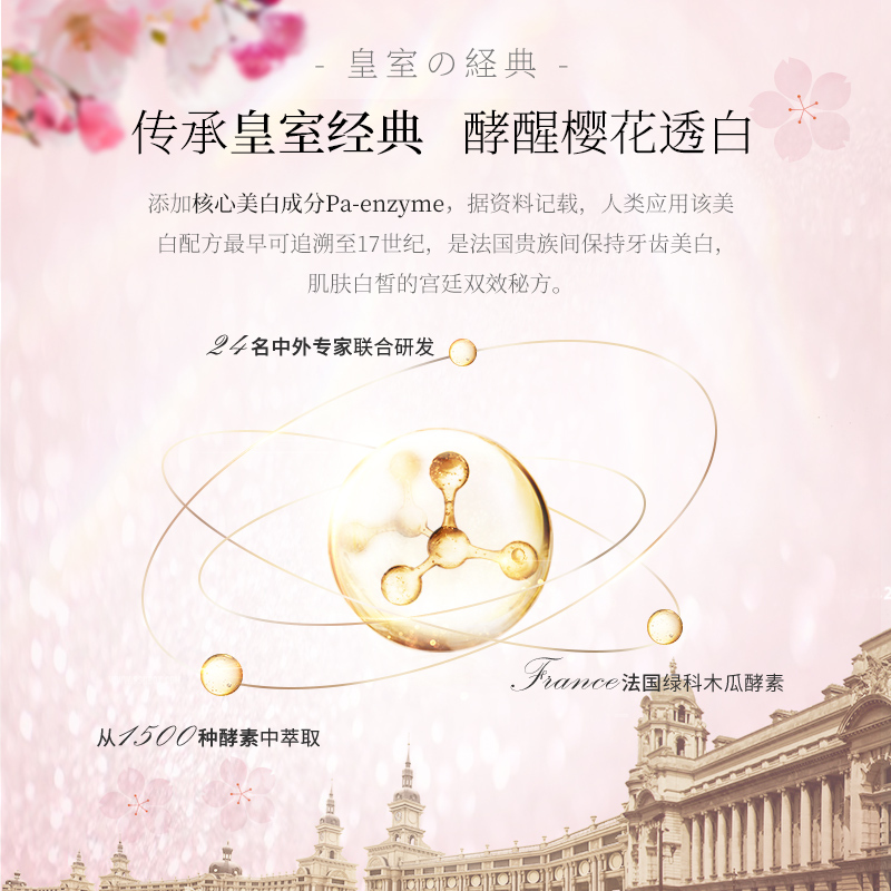 舒客(Saky)酵素牙膏(星沙樱花)120克高清大图
