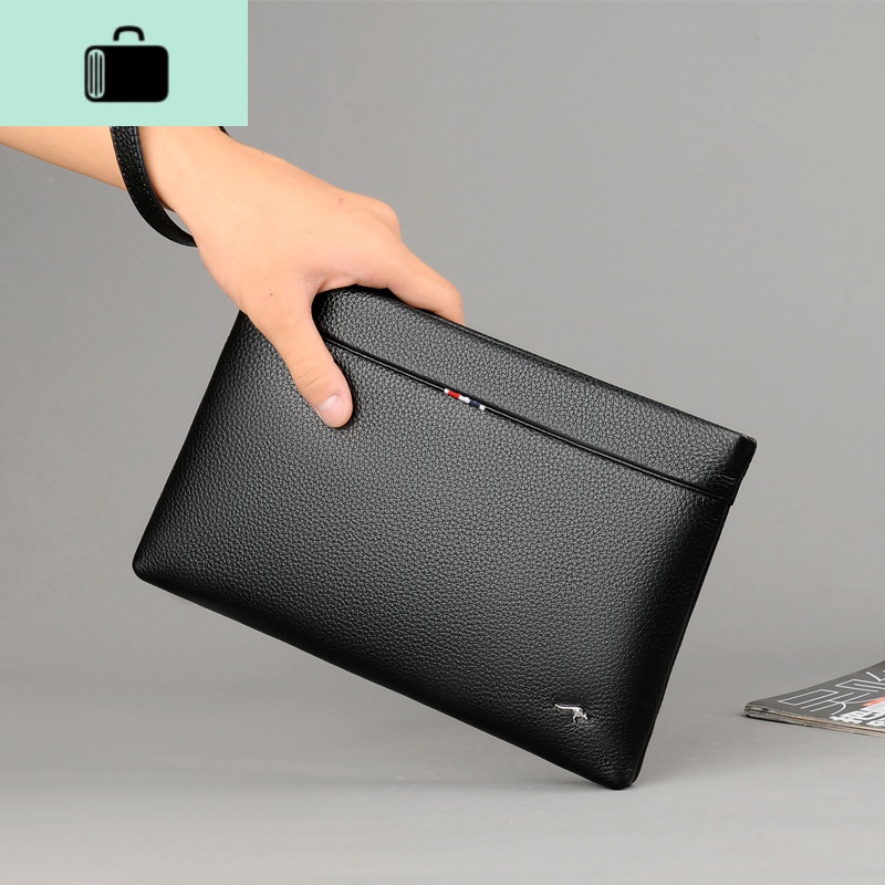 2019新款手包男士皮手拿包男青年韩版潮牌男手夹包信封包男包NEW LAKE高清大图