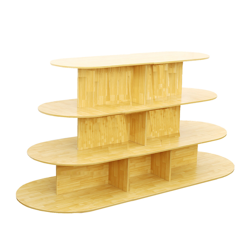 艺可恩红酒柜展示柜圆形化妆品鞋店礼品展柜木质货架母婴玩具展示台