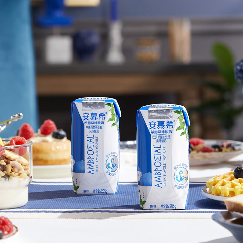 伊利 安慕希常温酸奶原味 205g*12盒高清大图