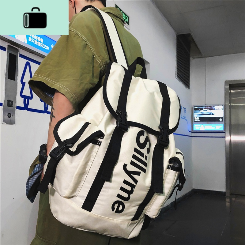 背包男士双肩包潮牌休闲大容量大学生书包女ins时尚潮流旅行背包new