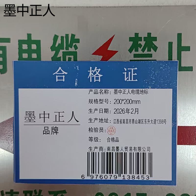 墨中正人电缆地标200*200mm张图片