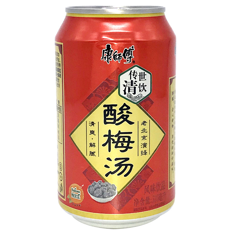 康师傅饮料310ml*6罐装饮品冰红茶酸梅汤冰糖雪梨橙芒果水蜜桃口味