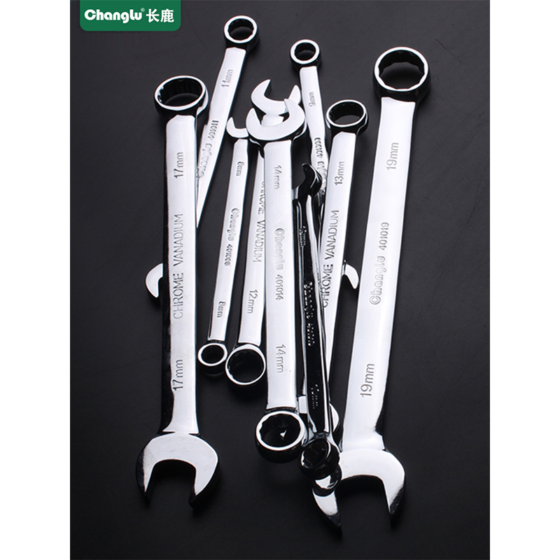 长鹿镜面两用扳手汽修工具678323436梅花开口扳手34mm一件