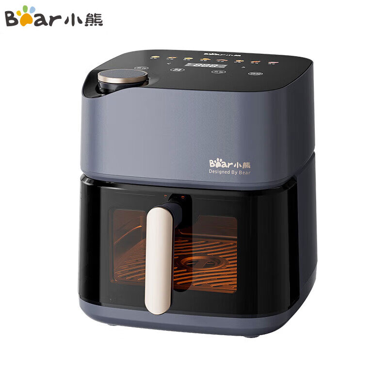 小熊(Bear)空气炸锅 双核热源不用翻面 全自动 6L大容量可视QZG-C19Q7(规格:台)