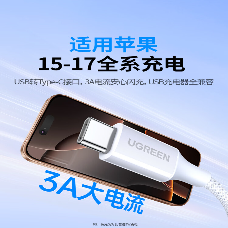 绿联 US261 Type-C to Type-C 1 米数据线高清大图