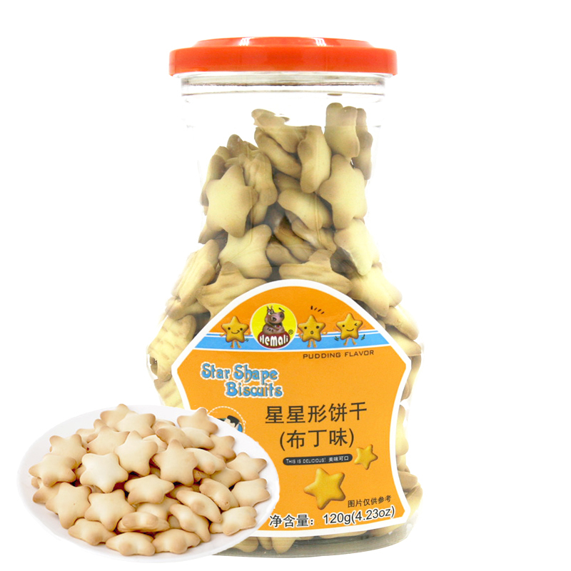 河马莉 星星饼干布丁味120G