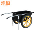 烁恒搬运车小号电梯2.0厚斗+小实心轮（黑）台 翻斗车手推车中号2.0厚斗+耐磨充气轮（黑）个