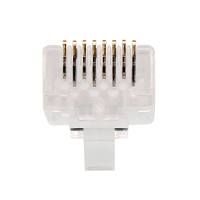 赛拓(SANTO)9993六类镀金1U千兆网络非屏蔽水晶头RJ45网线8P8C连接头 Cat6类电脑路由器8芯接头