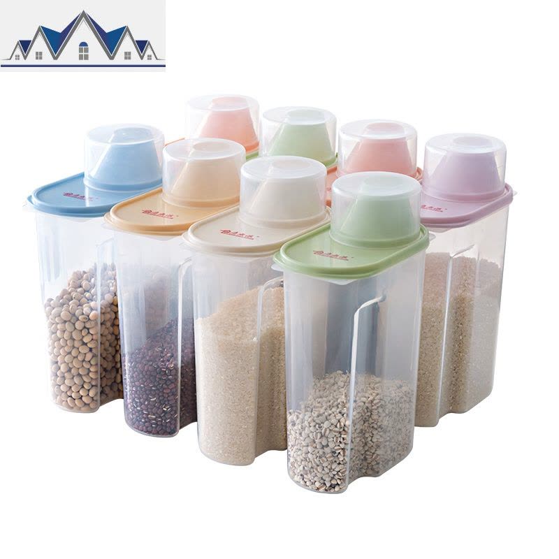 食品级透明密封罐家用大容量装五谷杂粮的盒子厨房放豆子收纳盒米 三维工匠图片