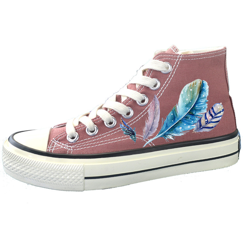 林先森高帮鞋帆布鞋小白鞋女鞋2020春秋新款板鞋韩版百搭学生球鞋情侣