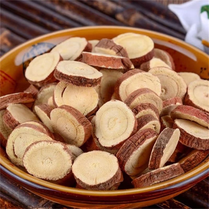 甘草中药材甘肃甘草片光甘草香料红皮生甘草大片干姜汤原料甘草粉9260图片