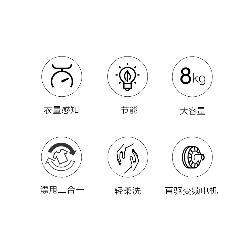 海尔(Haier)ES80BZ969 8公斤 全自动家用波轮洗衣机 直驱变频 双动力系列 洗衣不缠绕 自编程 1级能效