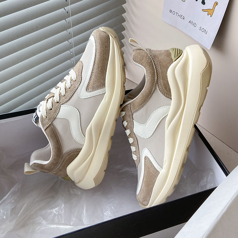 述雅火老爹鞋女ins潮2022新款春秋百搭厚底潮流运动休闲鞋