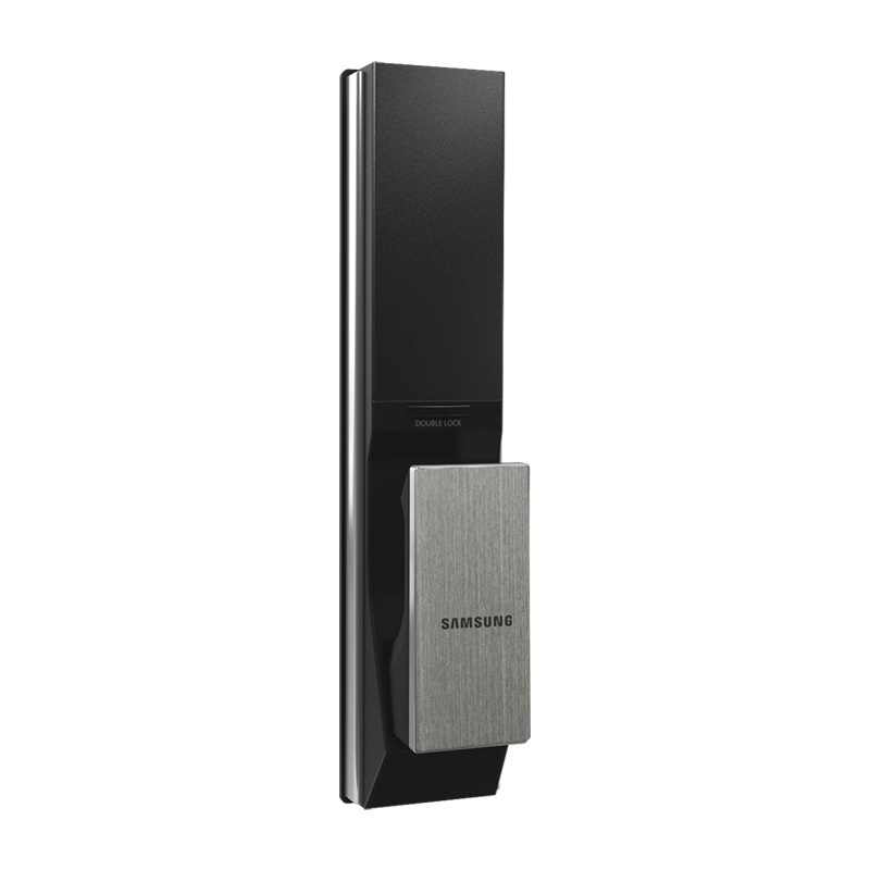 三星(SAMSUNG)智能家用防盗门锁指纹密码锁电子门锁蓝牙解锁 SHP-DP738 拉丝银高清大图