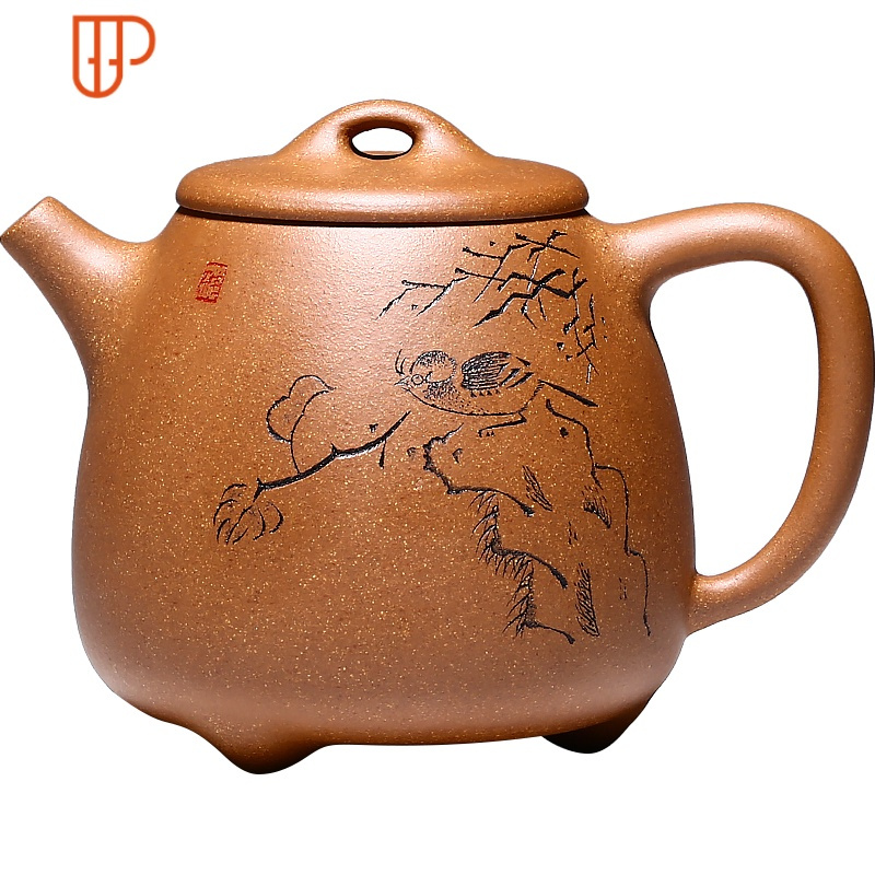宜兴紫砂壶纯全手工原矿段泥高石瓢壶泡旅行茶具国泰家和