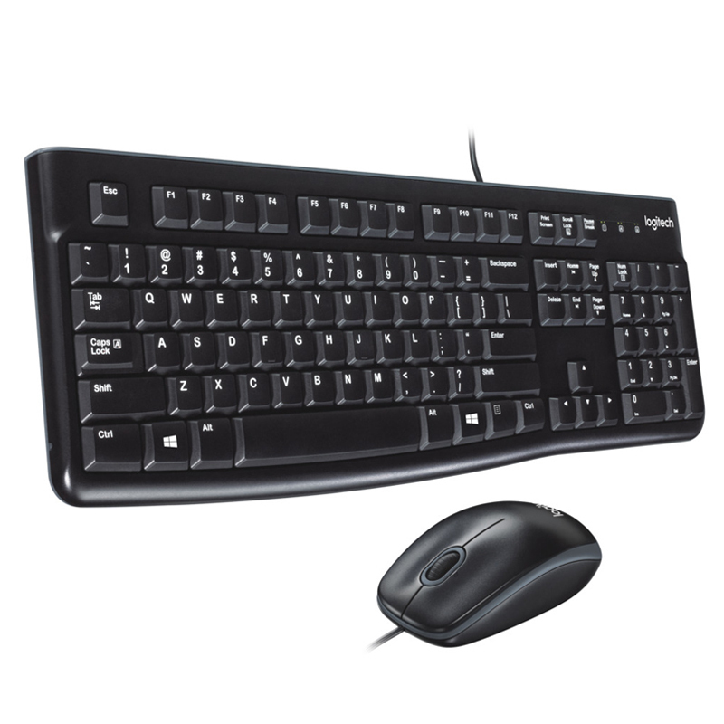 罗技(Logitech) MK120有线键盘鼠标套装 黑色 USB接口罗技 一套装