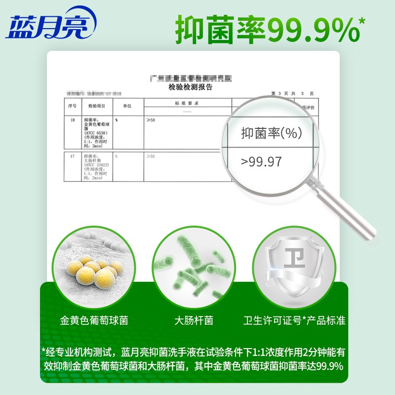 蓝月亮 芦荟抑菌洗手液 儿童宝宝可用 清洁滋润 高效抑菌 500g*2瓶+500g*2瓶补充装高清大图