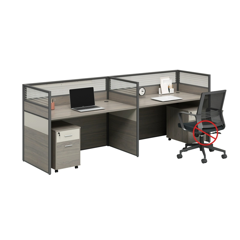 中豫鑫泽 ZYXZ5031413 职员桌屏风工位职员办公桌 直排双人位含柜