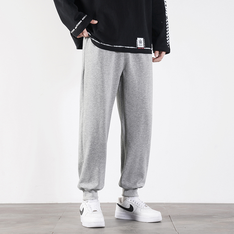 mgyr运动裤男生裤子宽松休闲春秋款灰色春季长裤篮球美式卫裤户外休闲