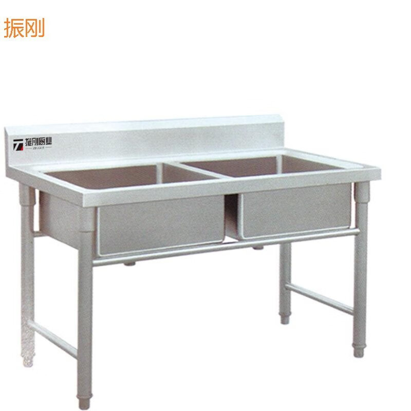 振刚 不锈钢双眼水池 1200*700*800 台高清大图