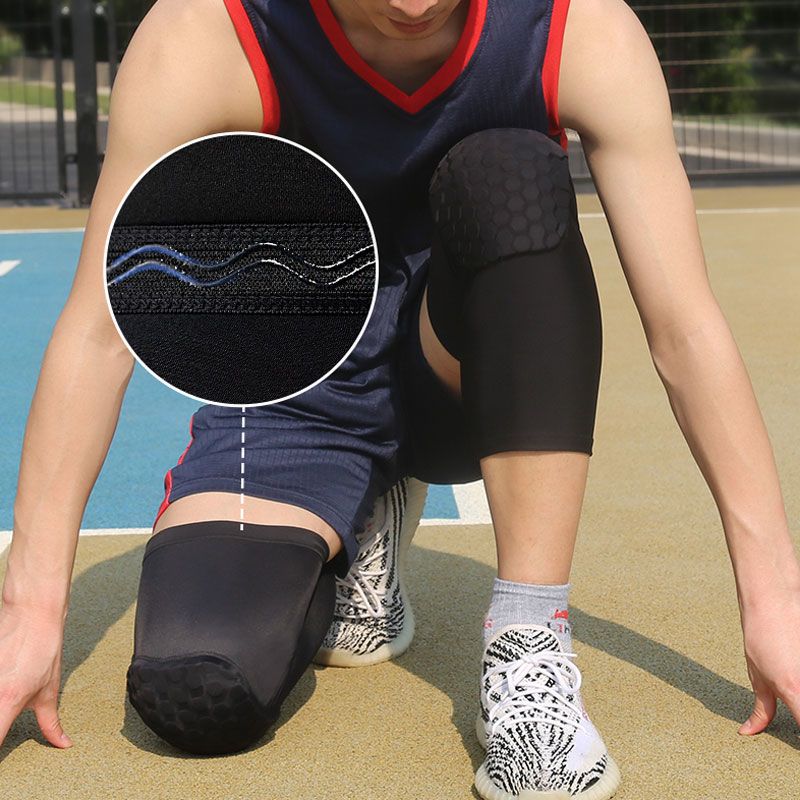 专业篮球蜂窝防撞护膝护肘男女装备腿裤袜长款膝盖保护套运动护具