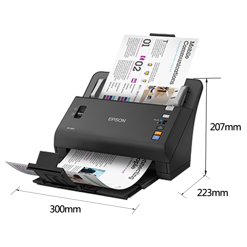 爱普生EPSON) DS-860 A4高速彩色文档自动连续双面馈纸式扫描仪（黑色）