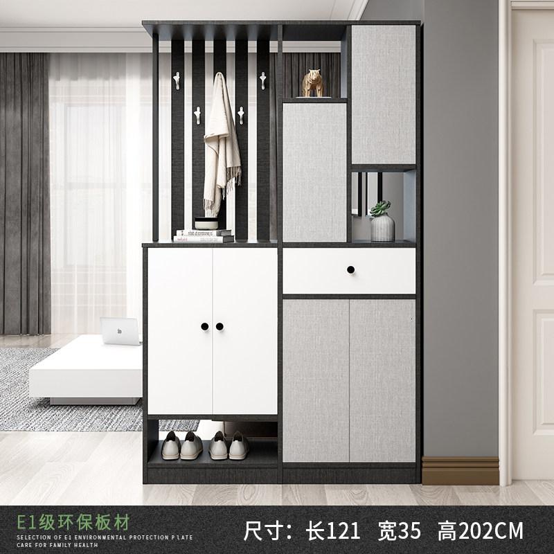 客厅玄关柜隔断柜酒柜屏风家用大容量厅衣帽柜鞋柜一体多功能 1962左（衣架在左）组装框架结构