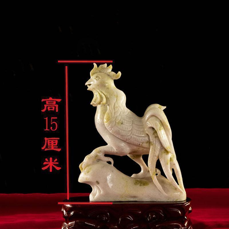 美帮汇玉石鸡摆件玉公鸡金鸡元宝鸡家居客厅工艺品摆件高清大图